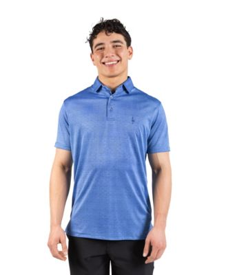 Men's Honeycomb Jacquard Textured Performance Polo