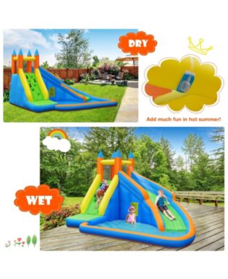 Inflatable Bounce House Jumper with Water Slide, No Blower Included