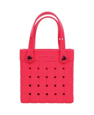 Small Woven Style Crocssbody Tote with Top Handles and removeable Crocssbody strap