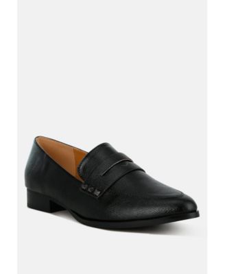 Rag and Co Womens Potania Penny Strap Metallic Loafers