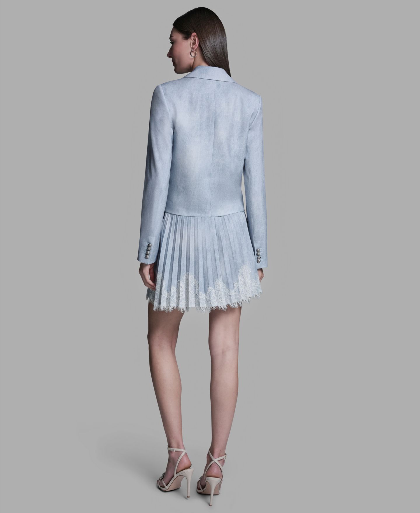 Женская куртка BCBG Printed Open-Front, цвет: Джинсовый разноцветный — фото 6