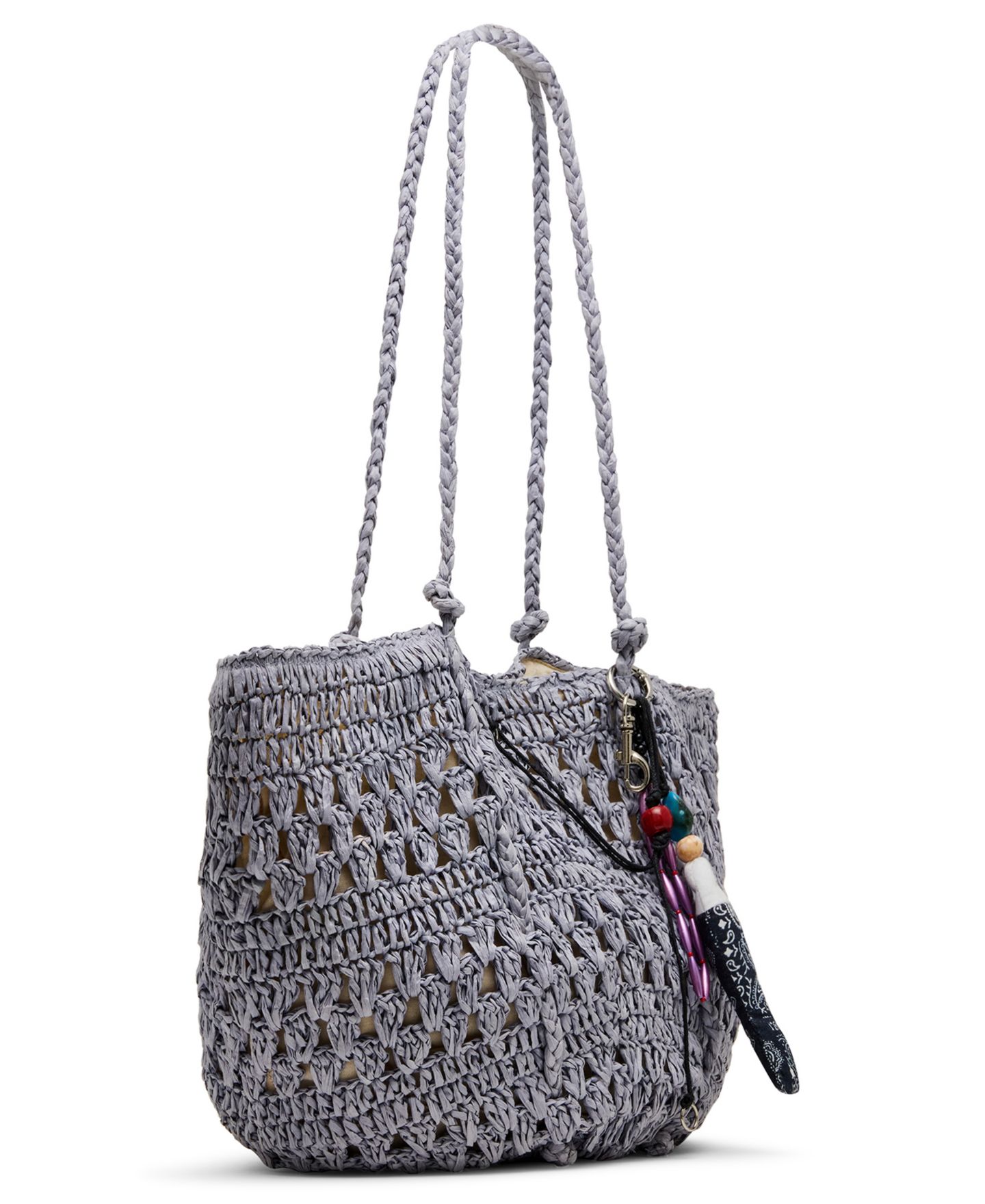 Женская сумка Steve Madden Tydes Raffia Extra Large, цвет: Светлый синий — фото 3