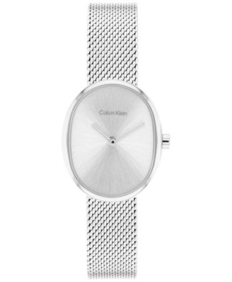 Women's Euphoria Silver Tone Stainless Steel Mesh Bracelet Watch, 23.2mm