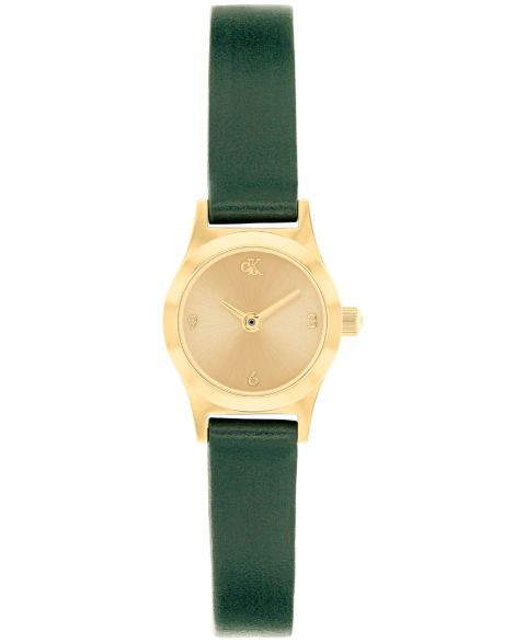 Женские часы Calvin Klein CK Contemporary Green Leather Strap Watch, 18mm