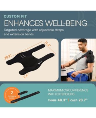 Red Light Therapy Knee Brace – Portable Knee Massager with 660nm Red & 850nm Infrared LEDs, Vibration & Pulsed Modes