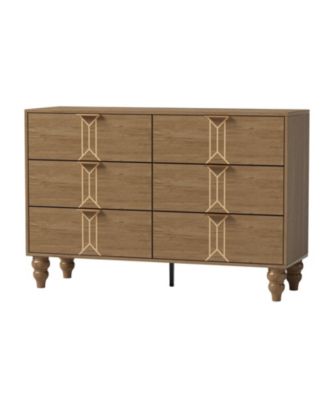 6 Drawers Dresser for Bedroom, Modern Wooden Dresser with Deep Drawers, Chest of Drawers
