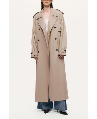 Women's Oversized Double-Breasted Trench Coat