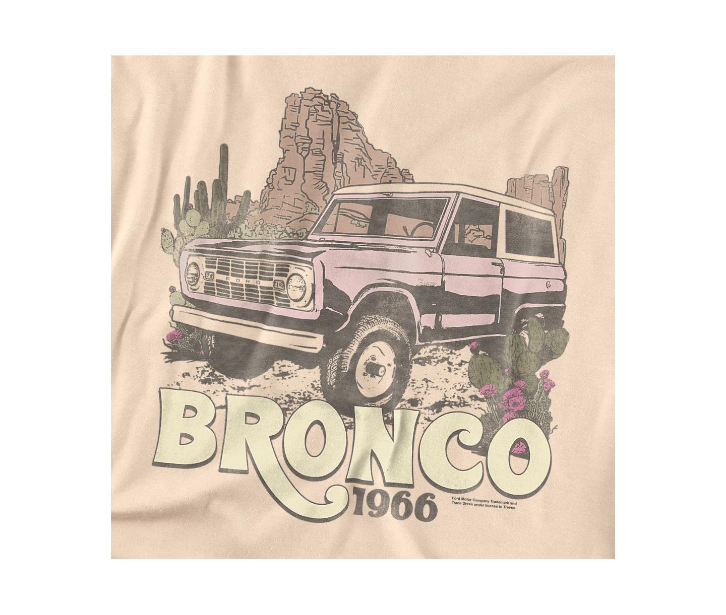 Мужская футболка Mustang Ford Bronco Desert 1966, цвет: Кремовый — фото 2