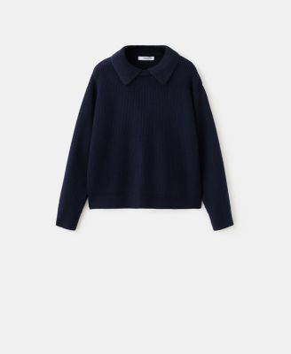 Women's Knitted Polo-Neck Sweater