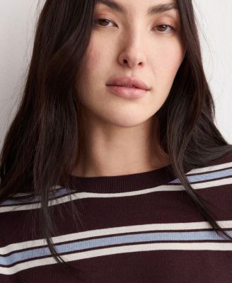 Women's Fine Knit Striped Sweater