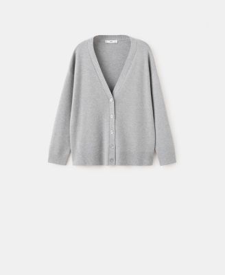 Women's V-Neck Knitted Cardigan Sweater