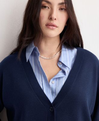 Women's V-Neck Knitted Cardigan Sweater