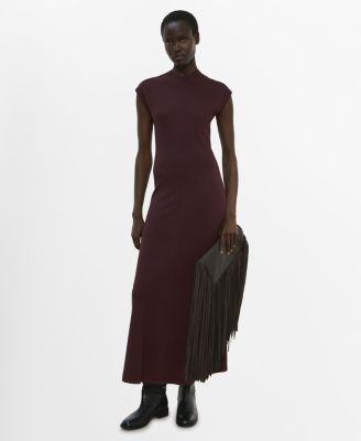 Women's Perkins-Neck Knitted Dress