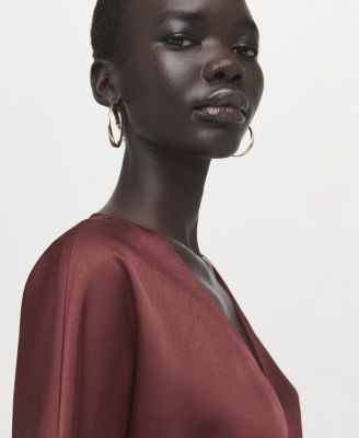 Women's Belted V-Neck Dress