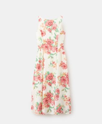 Women's Floral-Print Flared Dress