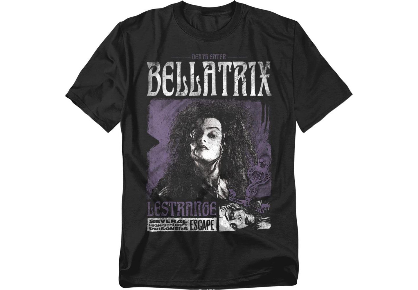 Мужская футболка Harry Potter Bellatrix Lestrange Band, цвет: Чёрный — фото 1