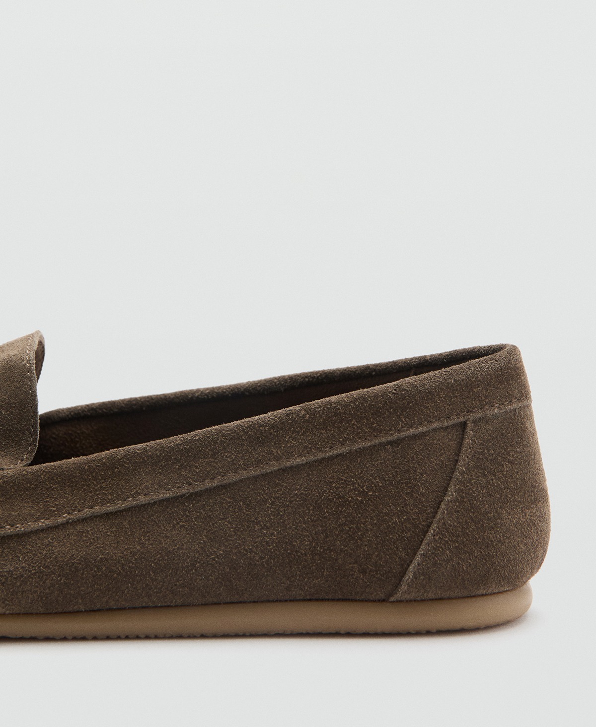 Mango Women's Gathered Suede Moccasins