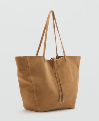 Women's Bow Detail Suede Shopper Bag