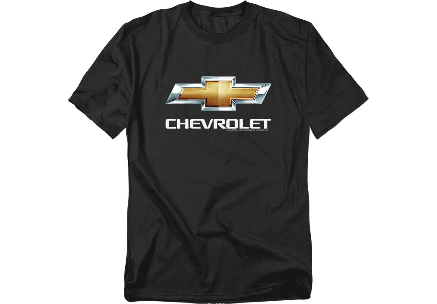 Мужская футболка Corvette Chevrolet Chevy Bowtie Stacked, цвет: Чёрный — фото 1