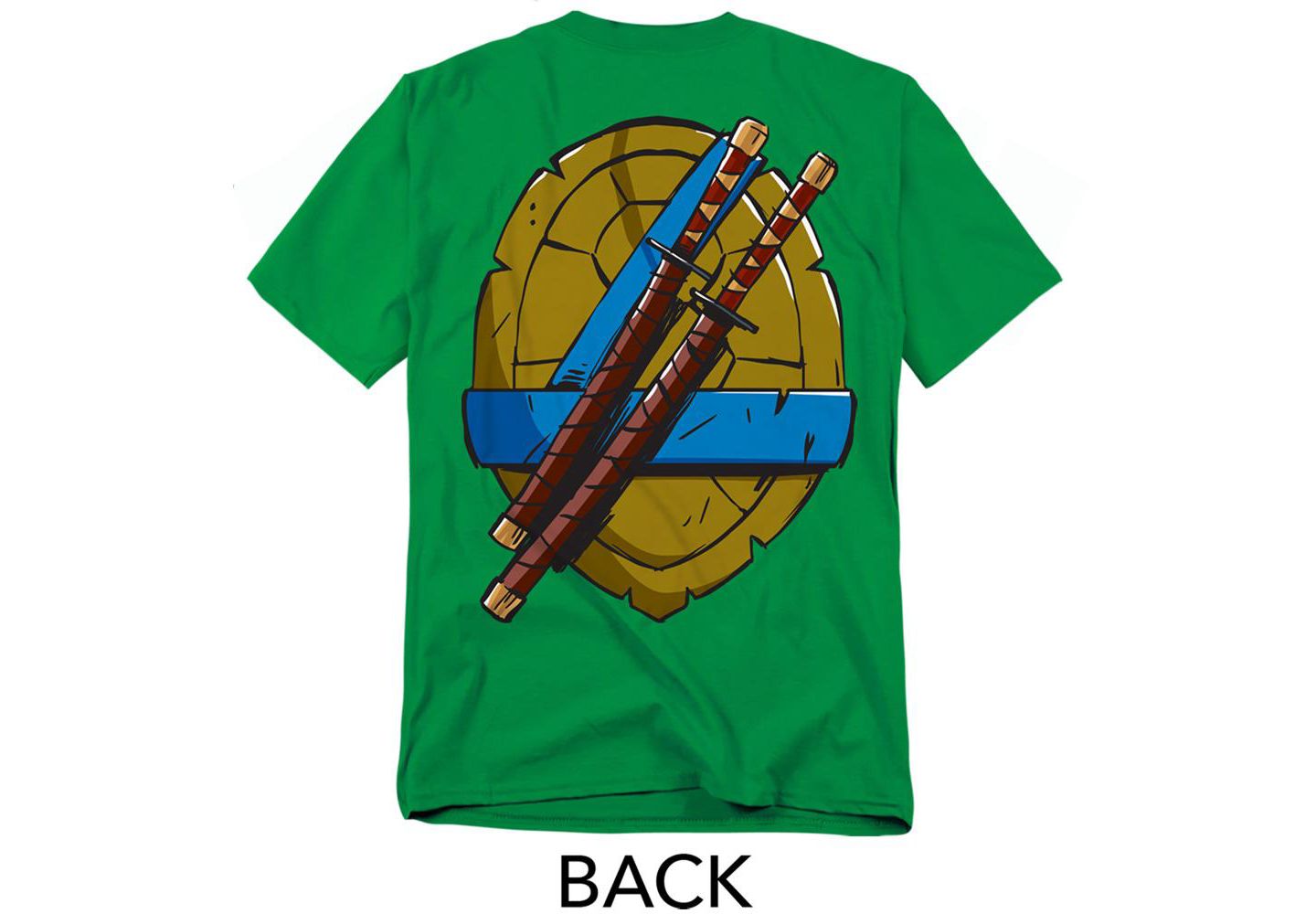 Мужская футболка Teenage Mutant Ninja Turtles 2012 Leonardo Shell Front, цвет: Зелёный — фото 2