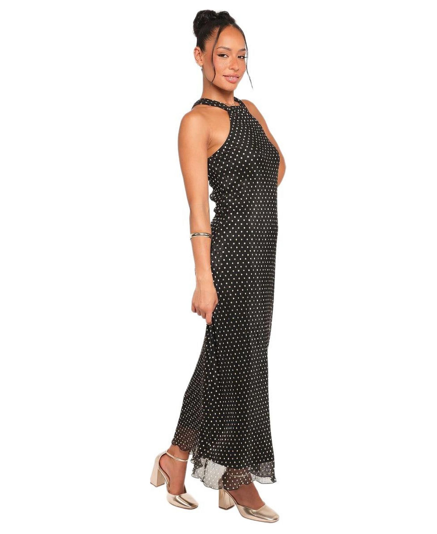 Women's Melody Plisse Halter Maxi Dress
