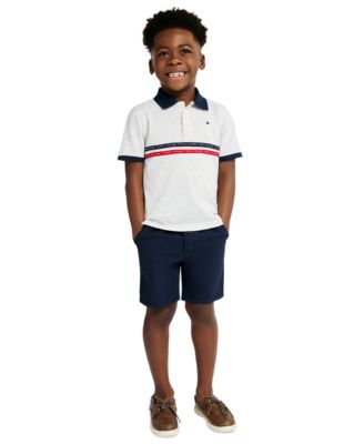 Boys' 2T-7 Polo Collar Shirt and Shorts, 2-Piece Set