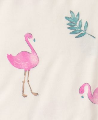 PurelySoft by Carter’s Baby Girls' Flamingo Sleeveless Romper, 2-Pack