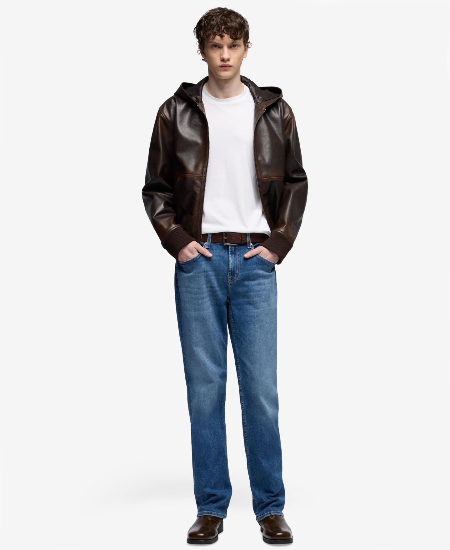 Мужские джинсы 7 For All Mankind Austyn Straight-Fit, цвет: Fishers — фото 2