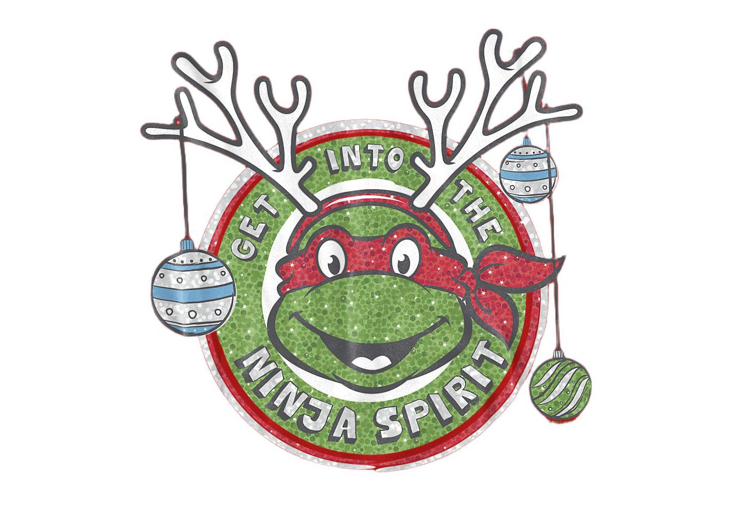 Мужская футболка Teenage Mutant Ninja Turtles Christmas Into The Ninja Spirit, цвет: Красный — фото 2
