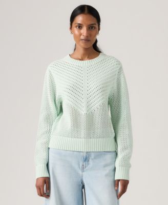 Women's Gaelle Long-Sleeve Crochet Pull-On Sweater