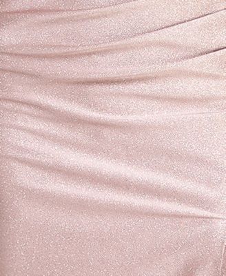 Juniors' Strapless Glitter-Knit Bodycon Dress