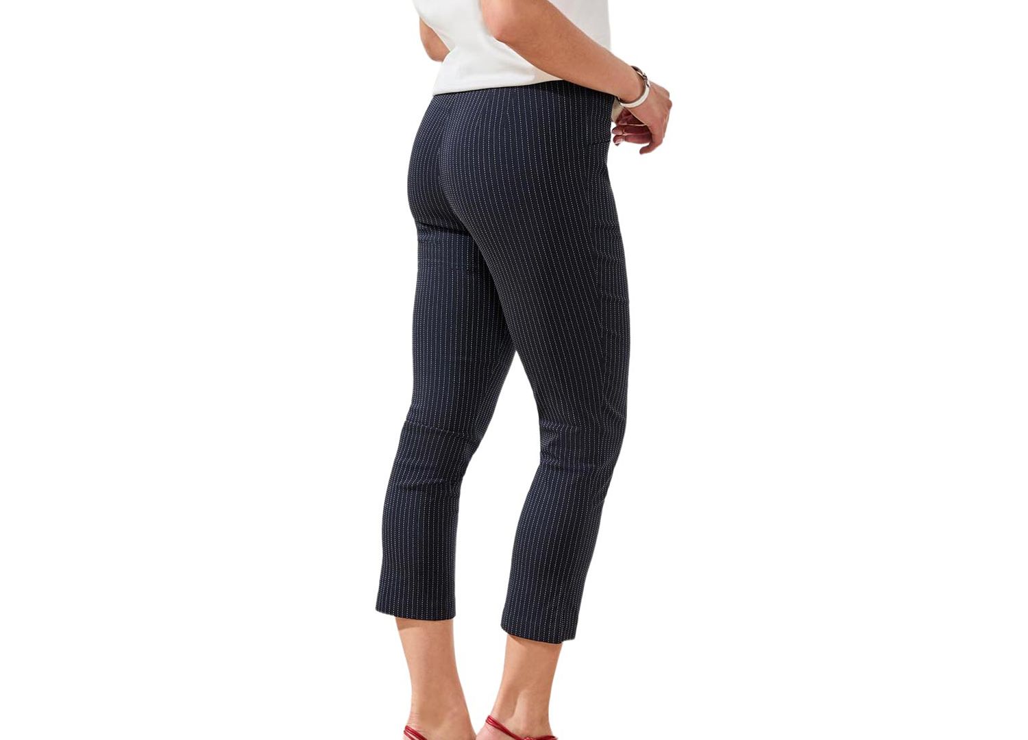 Women's Pinstripe Pull-On Pants