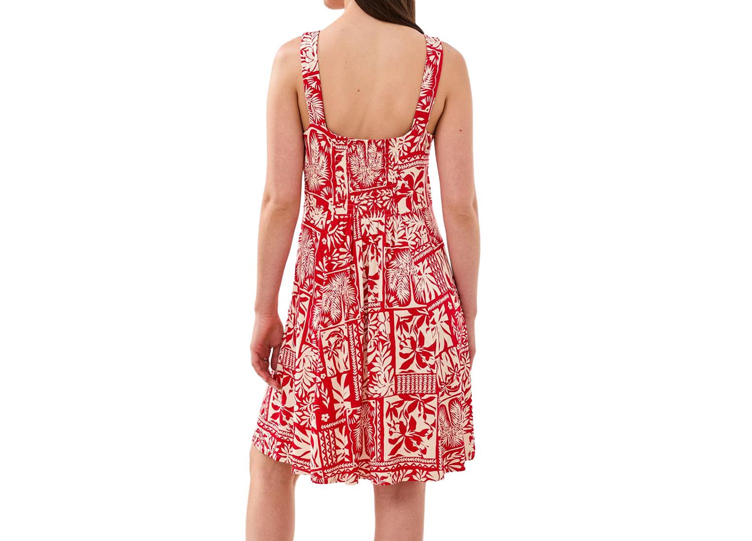 Women's Sleeveless Printed V-Neck Dress