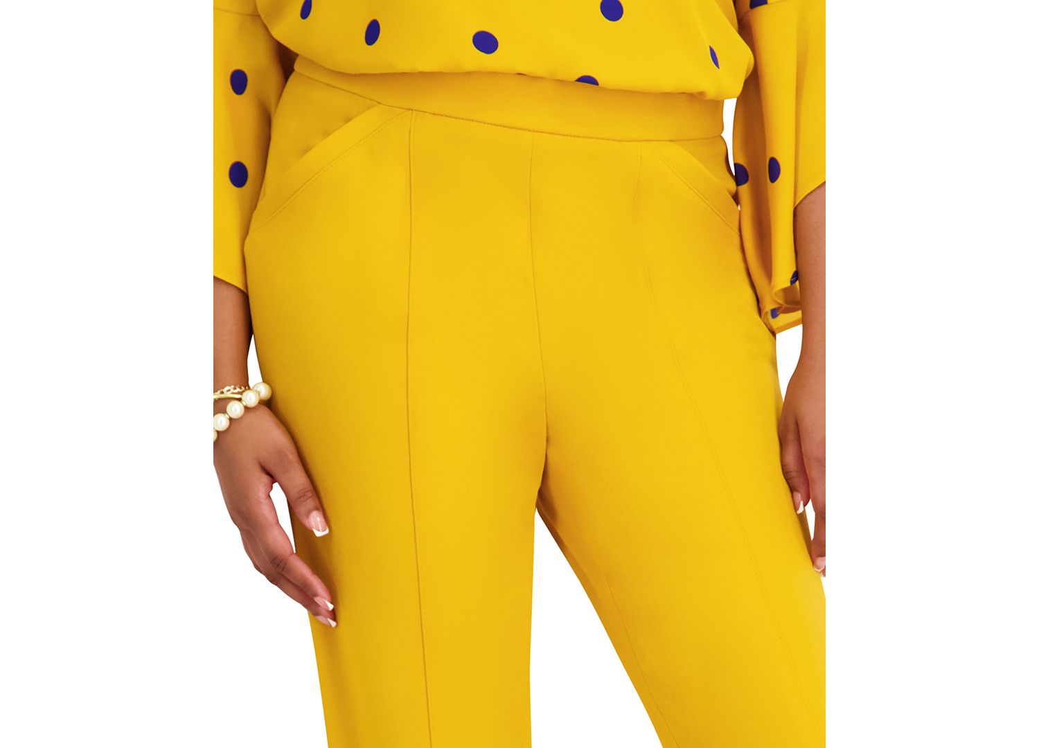 Women's Pull-On Seamed Trousers Pants