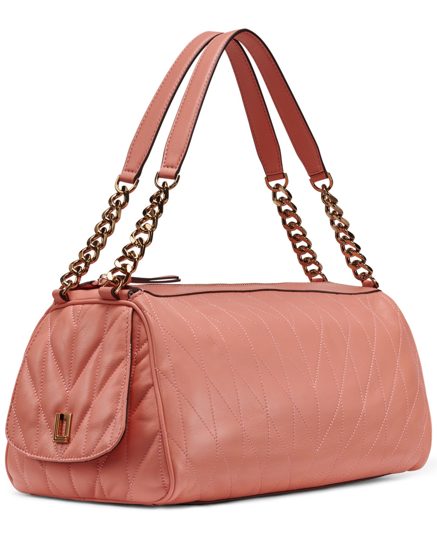 Женская сумка KARL LAGERFELD PARIS Lafayette Medium Zip-Top Satchel, цвет: Коралловый — фото 3