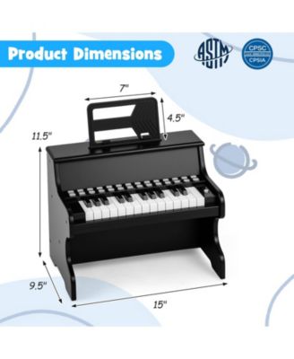 25-Key Kids Piano Keyboard with Teaching Mode, Adjustable Speed & Volume for Easy Learning