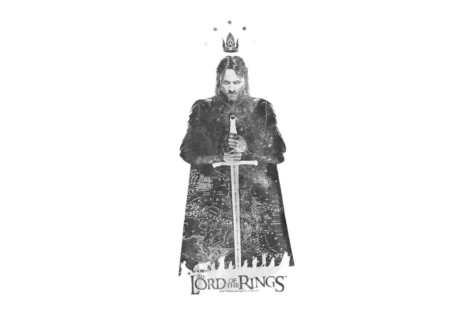 Men's Aragorn Map Fellowship T-Shirt