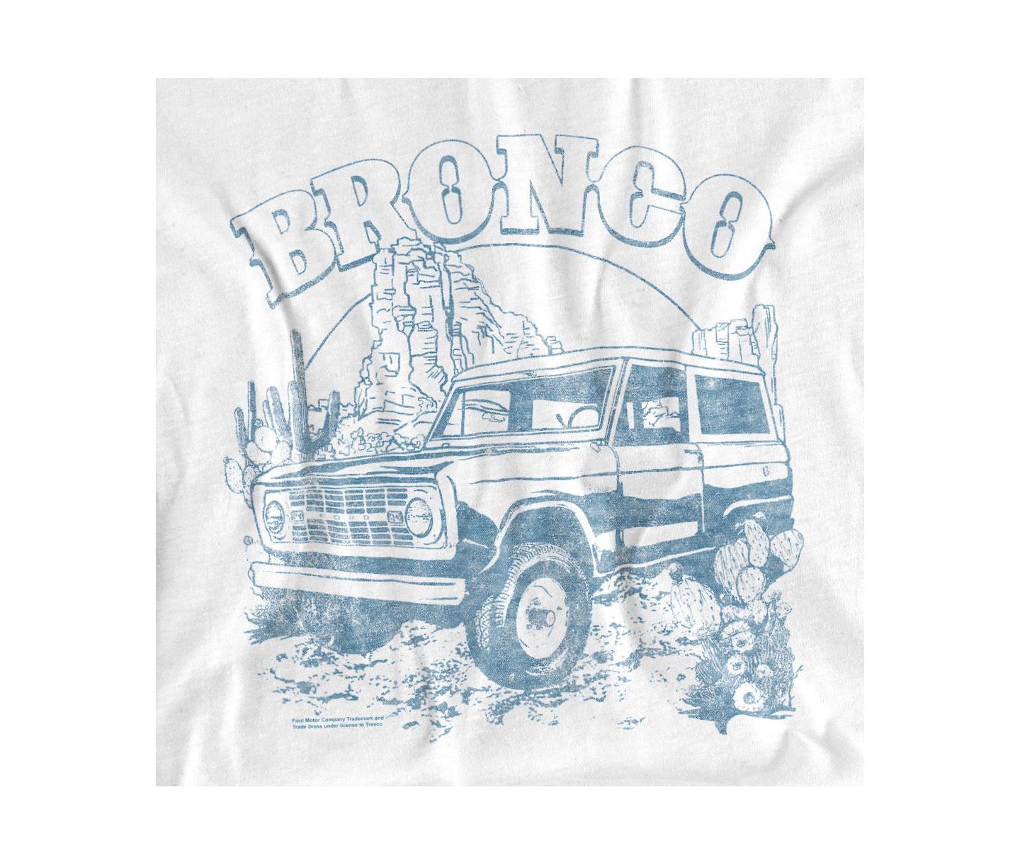 Мужская футболка Mustang Ford Bronco Mono, цвет: Белый — фото 3