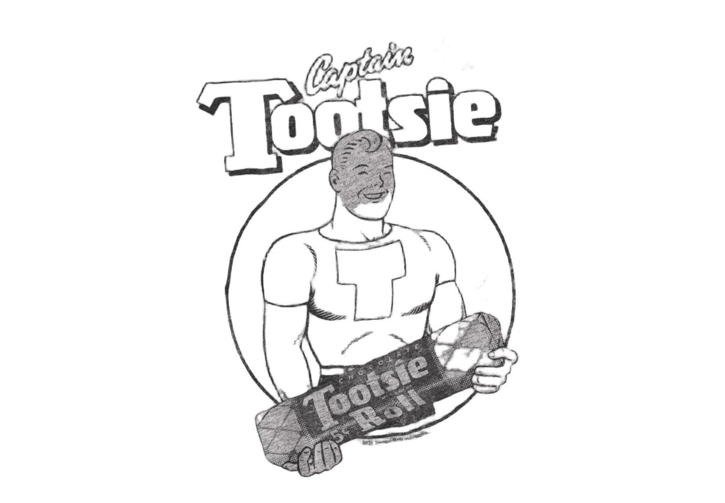 Мужская футболка Tootsie Roll Captain Tootsie Simple, цвет: Меланжевый — фото 3