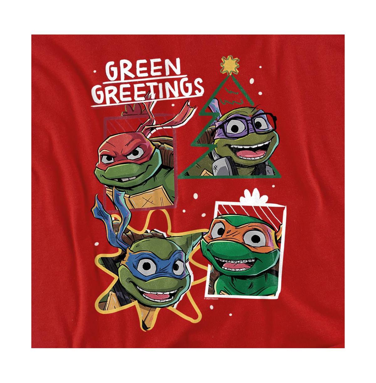 Teenage Mutant Ninja Turtles Men's Greetings Christmas T-Shirt