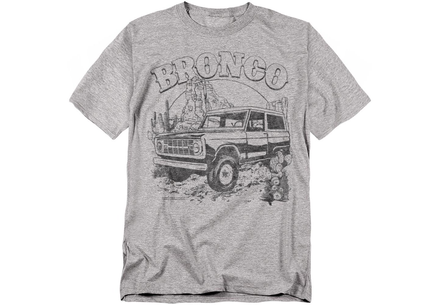 Мужская футболка Mustang Ford Bronco Desert Mono, цвет: Меланжевый — фото 1