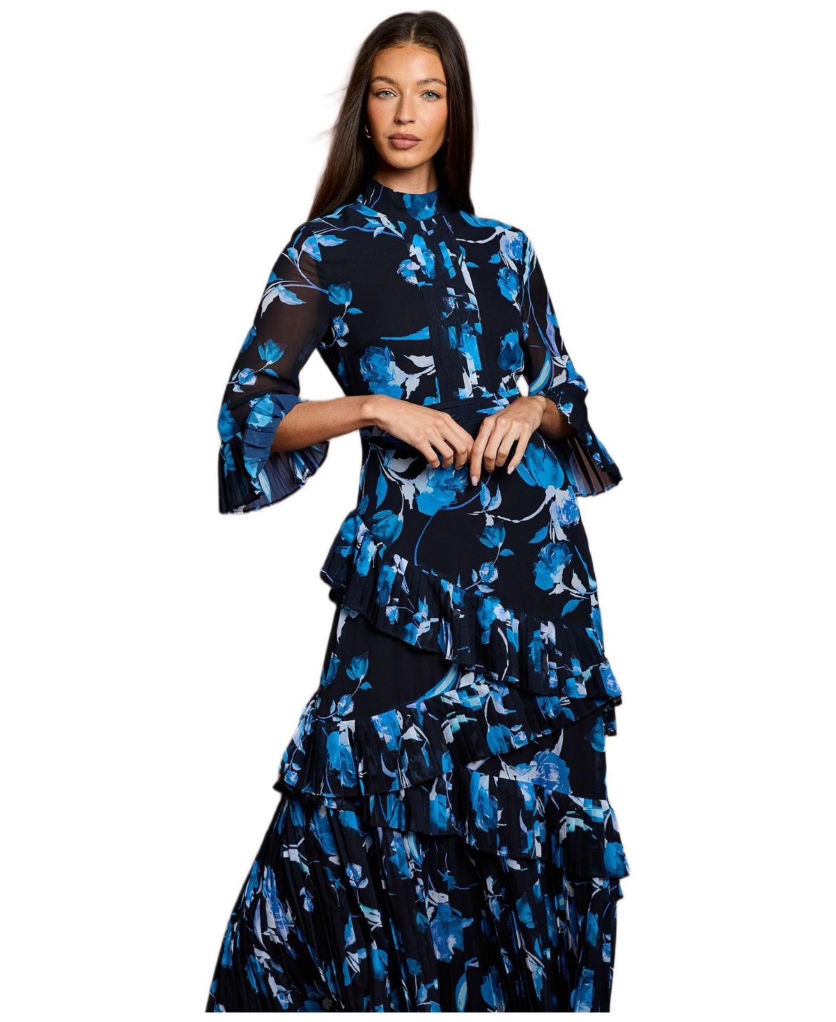 Coast Women's Pleated Frill Chiffon Maxi Dress