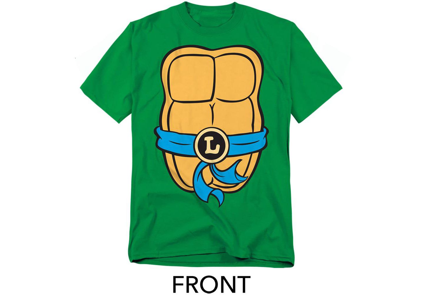 Мужская футболка Teenage Mutant Ninja Turtles Leonardo Shell Front, цвет: Зелёный — фото 2