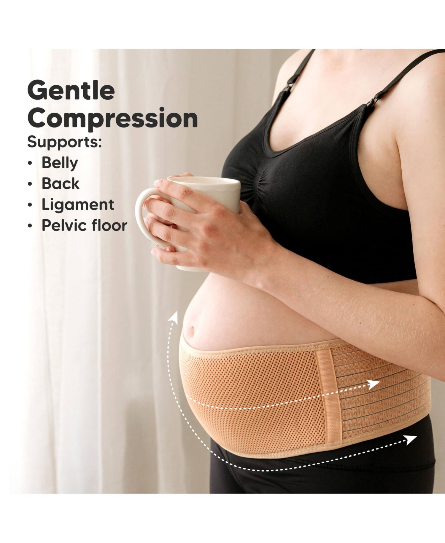Maternity 2-Pack Ease Belly Band for Pregnancy, Soft & Breathable Pregnancy Belly Support Belt