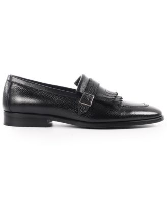 Men's Tortoise Monk Strap Slip-On Dress Loafers