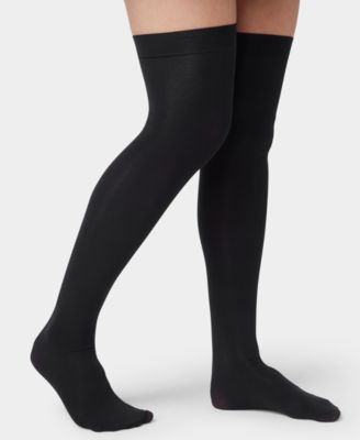 Women's Opaque Contrast Bold Over The Knee Socks