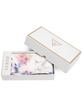 Lucci Boxed Floral Print Large Zip Around Wallet