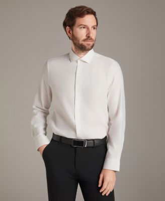 Men's Diamond Dobby Spread Collar Dress Shirt