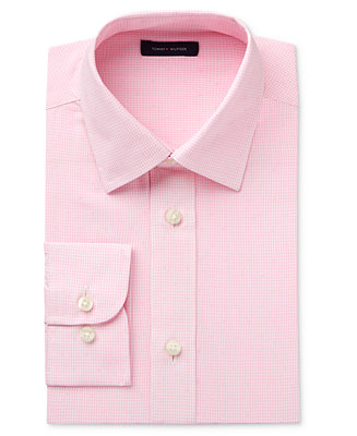 Tommy Hilfiger Pink Long-Sleeve Button-Up Shirt, Big Boys - Shirts ...