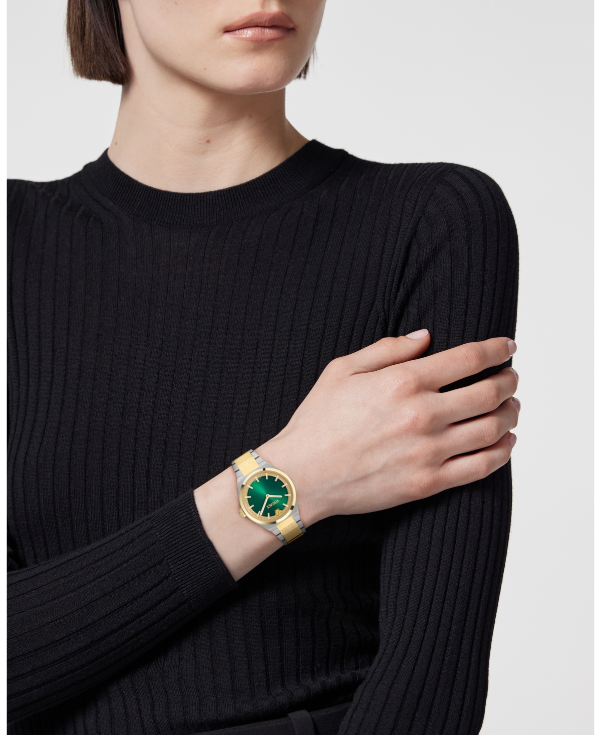 Versace Women's V-Auria Two Tone Bracelet Watch, 35mm